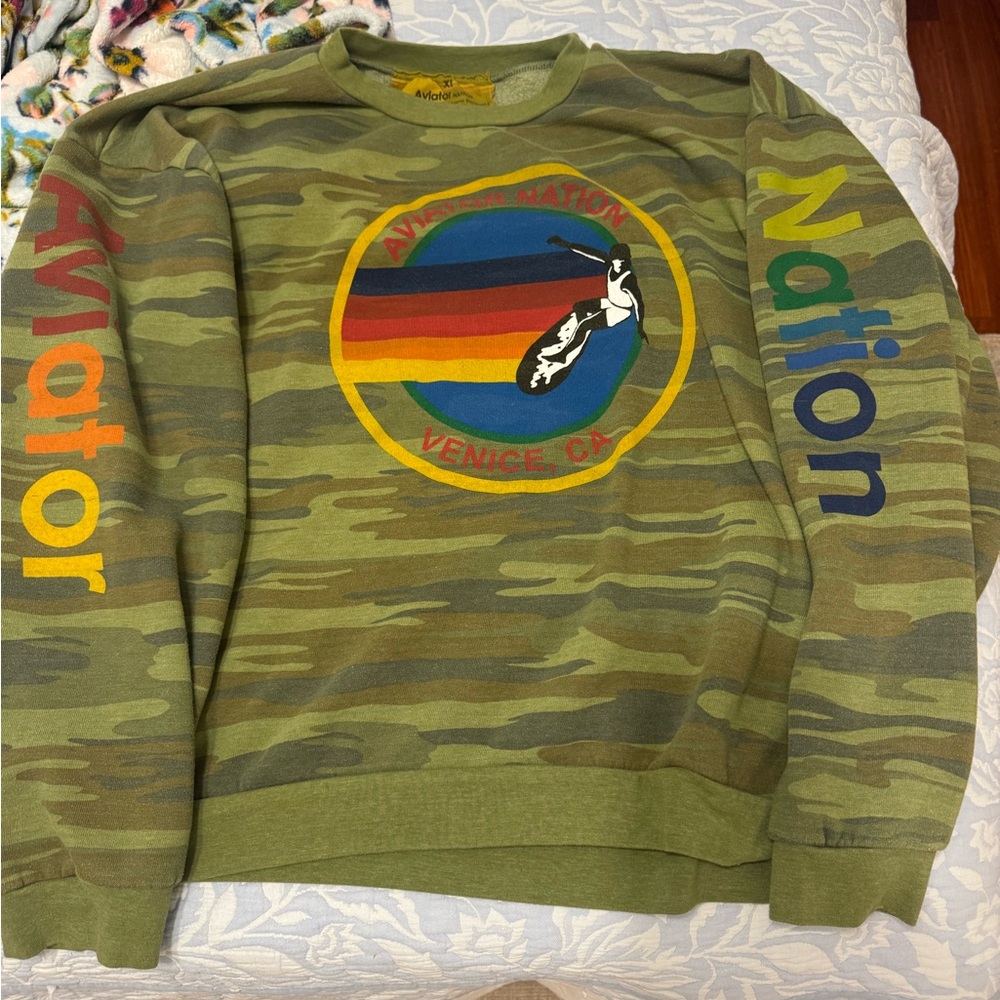 Aviator Nation Camo sweatshirt